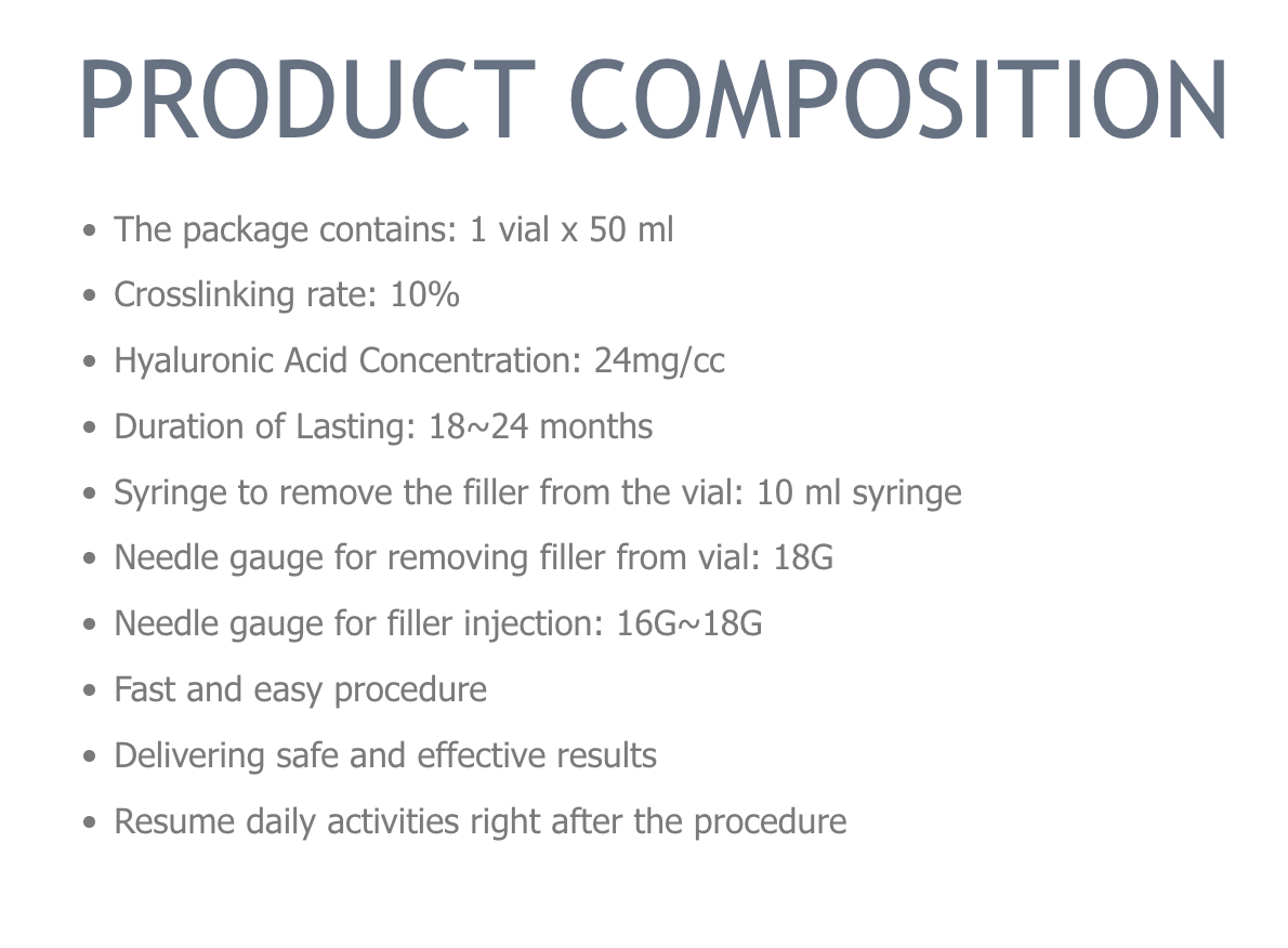 remedium body filler composition