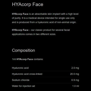 HyaCorp FACE HyaCorp FACE