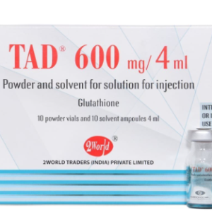 Glutathione 600mg/4ml (TAD) Powder and Solvent for Injection and Infusion (10 Pack)