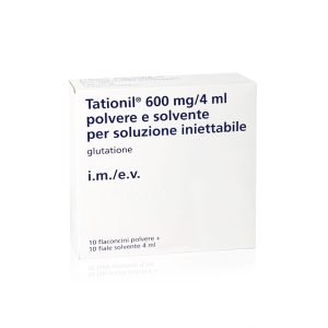 Glutathione Tationil 600mg/4ml Powder and Solvent for Solution for Injection - (10 Vials)