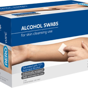 AERO ALCOHOL SWABS [2PLY] 30X30MM Pre-injection wipes (Box of 100)