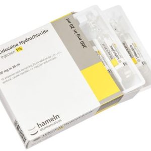 Lidocaine 1% 20mg in 2ml Ampoule x10