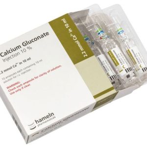 Calcium Gluconate 10%/10ml Ampoule (10)
