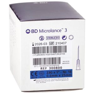 BD MICROLANCE NDL 23G 1 X 100 blue needles