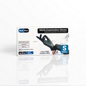 Black Disposable Nitrile Exam Gloves X100 Small